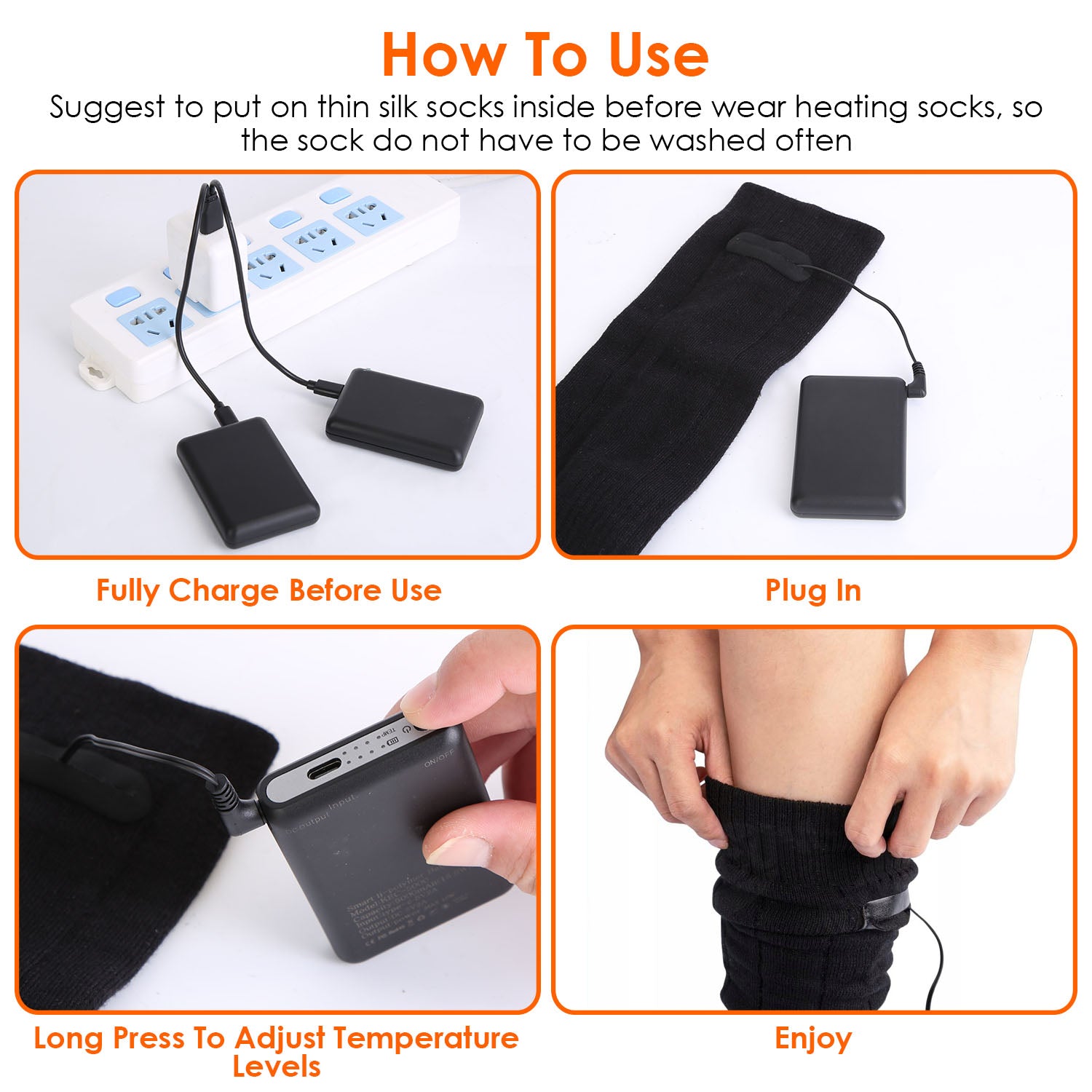 USB Rechargeable Heated Socks